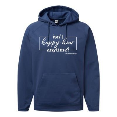 Isn't Happy Hour Anytim? Justice For Johnny Dep Performance Fleece Hoodie