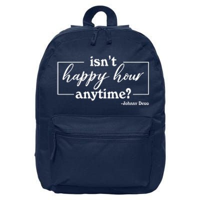 Isn't Happy Hour Anytim? Justice For Johnny Dep 16 in Basic Backpack