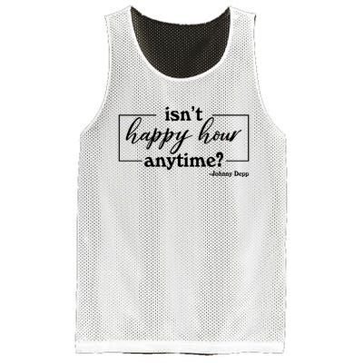 Isn't Happy Hour Anytim? Justice For Johnny Dep Mesh Reversible Basketball Jersey Tank