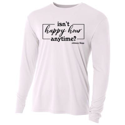 Isn't Happy Hour Anytim? Justice For Johnny Dep Cooling Performance Long Sleeve Crew