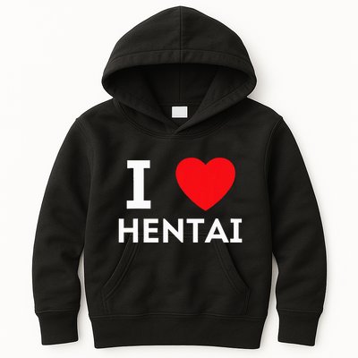I Heart Hentai I Love Hentai Kids Hoodie