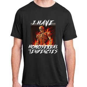 I Have Homosexual Tendencies Funny Cringe Hard Skeleton Meme Adult ChromaSoft Performance T-Shirt