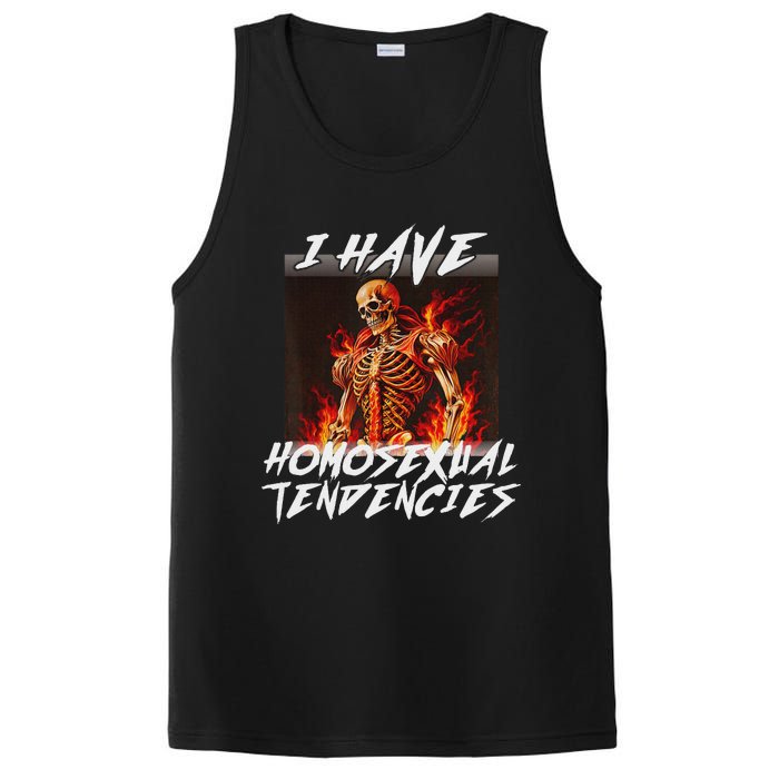 I Have Homosexual Tendencies Funny Cringe Hard Skeleton Meme PosiCharge Competitor Tank