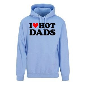 I Heart Hot Dads Love Hot Dads Unisex Surf Hoodie