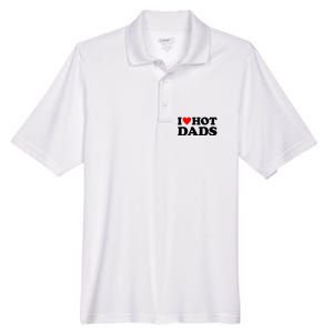 I Heart Hot Dads Love Hot Dads Men's Origin Performance Pique Polo