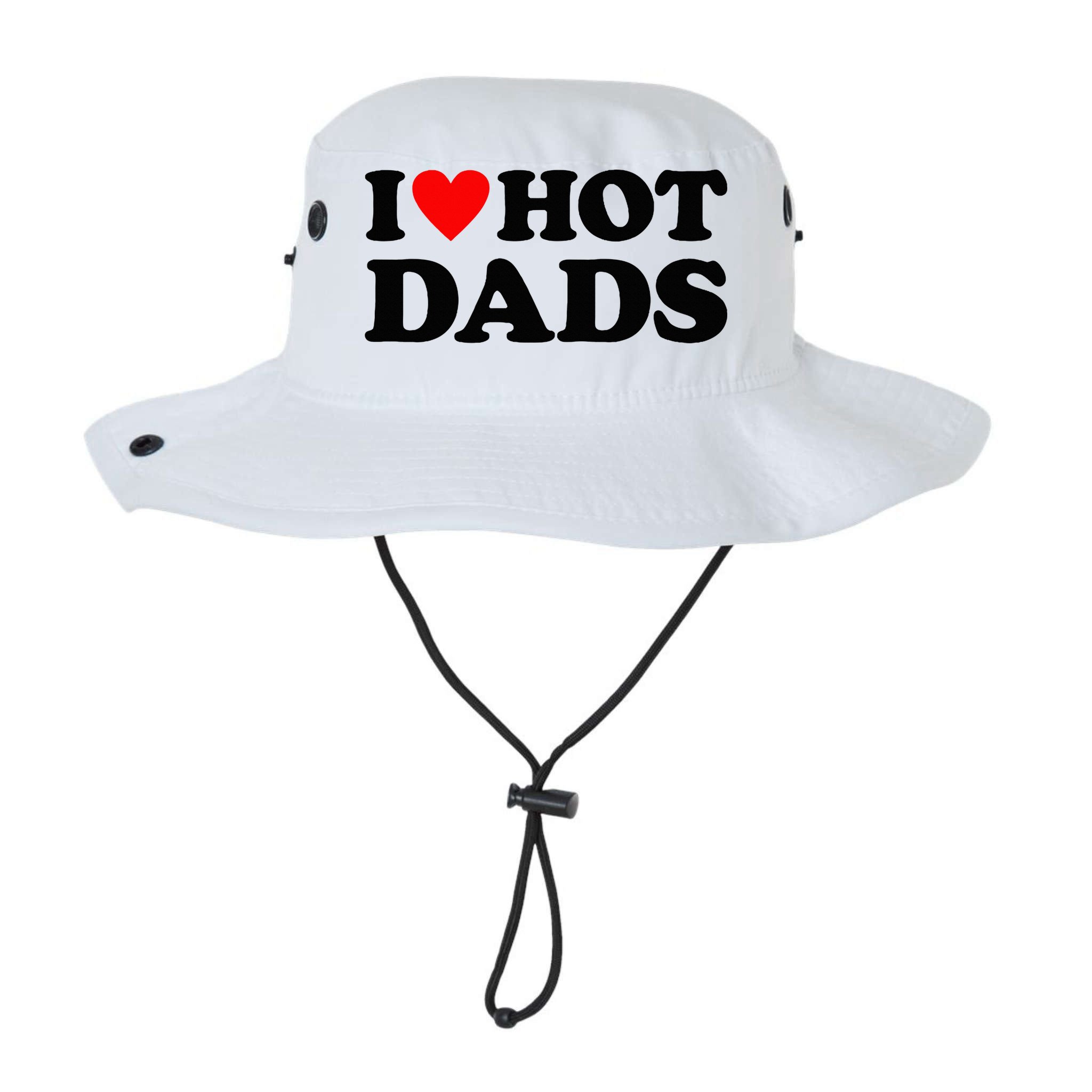 I Heart Hot Dads Love Hot Dads Bucket Hat