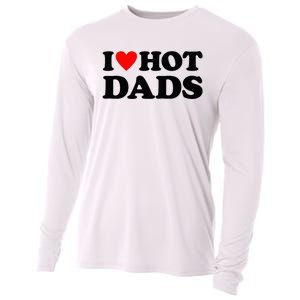 I Heart Hot Dads Love Hot Dads Cooling Performance Long Sleeve Crew