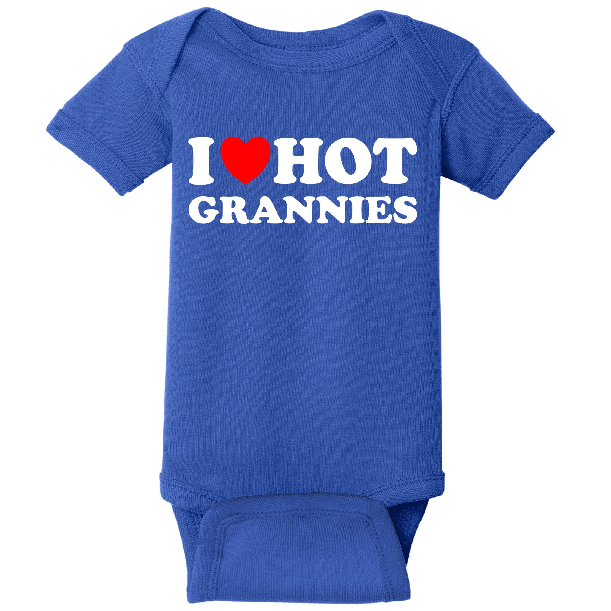 I Heart Hot Grannies I Love Hot Grannies Funny Gift Baby Bodysuit