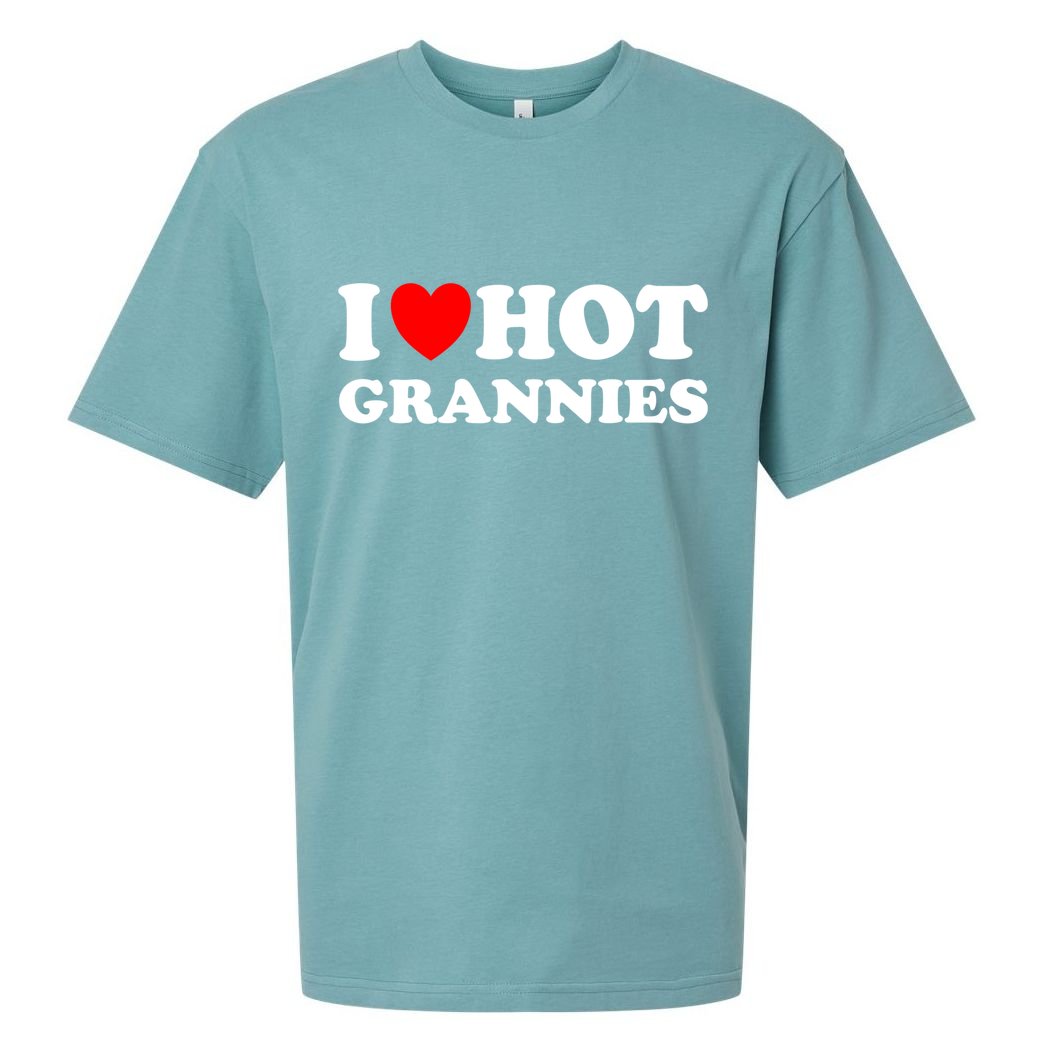 I Heart Hot Grannies I Love Hot Grannies Funny Gift Sueded Cloud Jersey T-Shirt