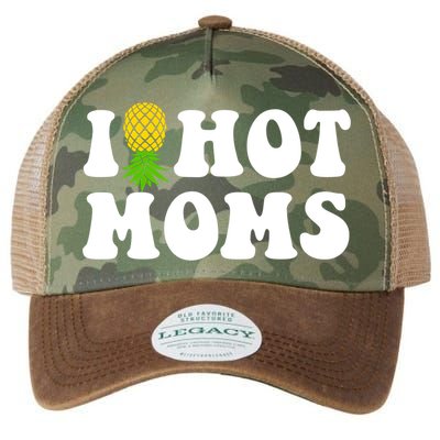I Heart Hot Moms Meaningful Gift Upside Down Pineapple Cool Gift Legacy Tie Dye Trucker Hat