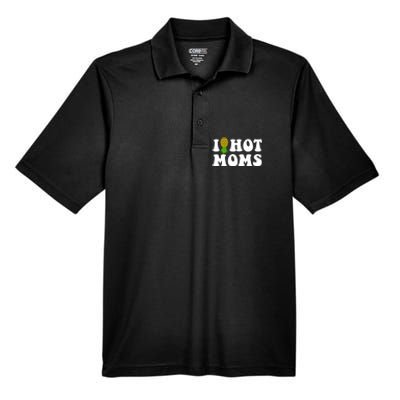 I Heart Hot Moms Meaningful Gift Upside Down Pineapple Cool Gift Men's Origin Performance Pique Polo