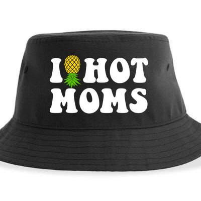 I Heart Hot Moms Meaningful Gift Upside Down Pineapple Cool Gift Sustainable Bucket Hat