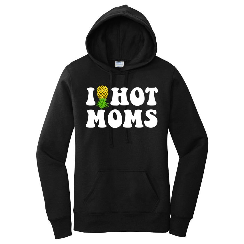 I Heart Hot Moms Meaningful Gift Upside Down Pineapple Cool Gift Women's Pullover Hoodie