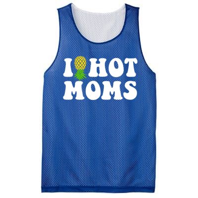 I Heart Hot Moms Meaningful Gift Upside Down Pineapple Cool Gift Mesh Reversible Basketball Jersey Tank