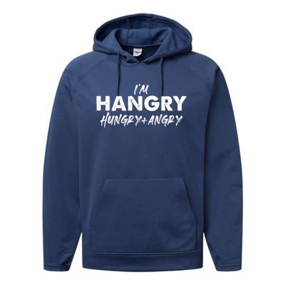 Im Hangry Hungry + Angry Cute Gift Performance Fleece Hoodie