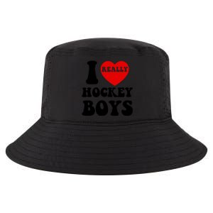 I Heart Hockey I Love Hockey Family Matching Retro Gift Cool Comfort Performance Bucket Hat