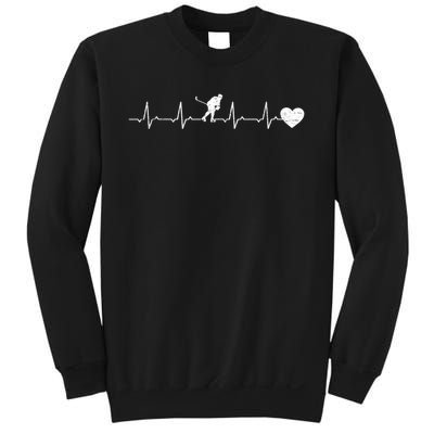 Ice Hockey Heartbeat Heart Ice Hockey Player Sweatshirt