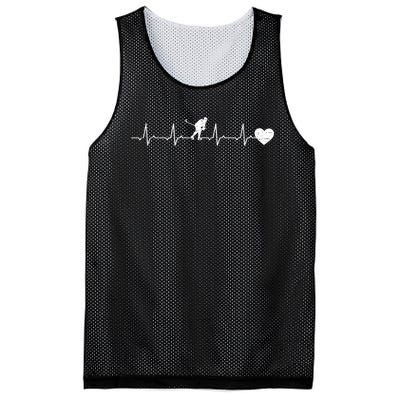 Ice Hockey Heartbeat Heart Ice Hockey Player Mesh Reversible Basketball Jersey Tank