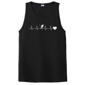 Ice Hockey Heartbeat Heart Ice Hockey Player PosiCharge Competitor Tank