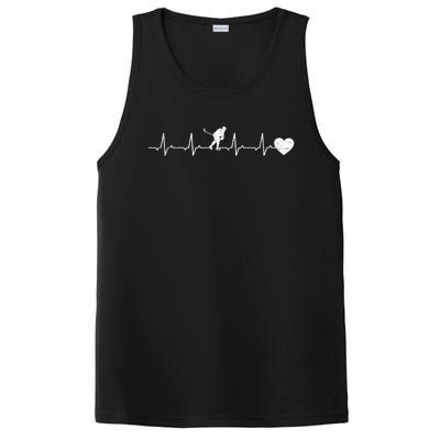 Ice Hockey Heartbeat Heart Ice Hockey Player PosiCharge Competitor Tank