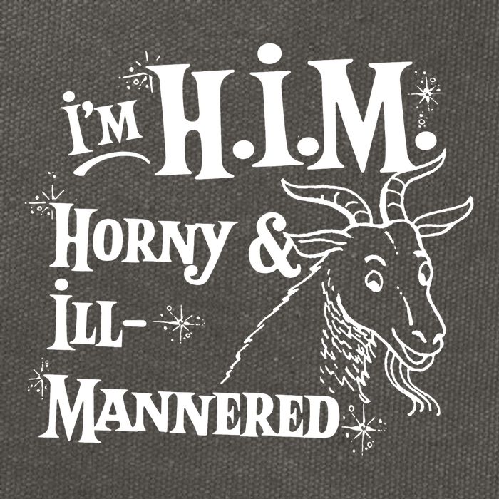 Im H.I.M. Horny IllMannered Cotton Canvas Backpack