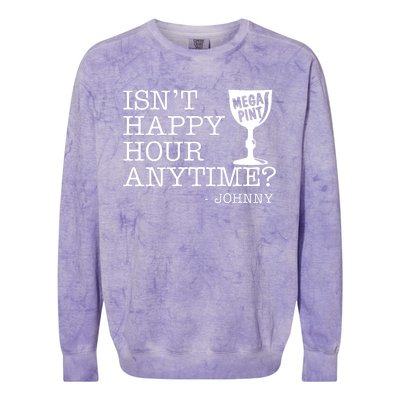 Isn't Happy Hour Anytime Mega Pint Johnny Depp Colorblast Crewneck Sweatshirt