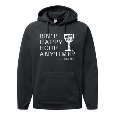 Isn't Happy Hour Anytime Mega Pint Johnny Depp Performance Fleece Hoodie