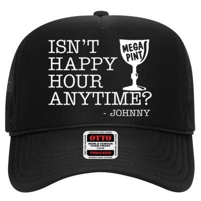 Isn't Happy Hour Anytime Mega Pint Johnny Depp High Crown Mesh Back Trucker Hat