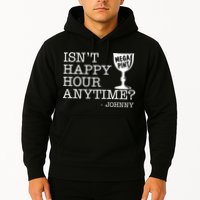 Isn't Happy Hour Anytime Mega Pint Johnny Depp Hoodie