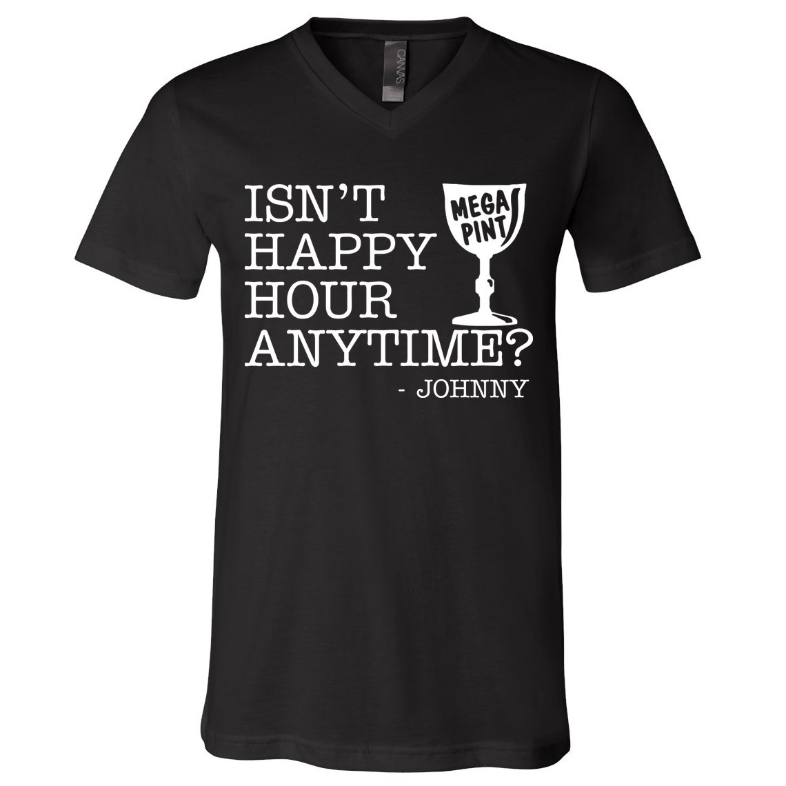 Isn't Happy Hour Anytime Mega Pint Johnny Depp V-Neck T-Shirt