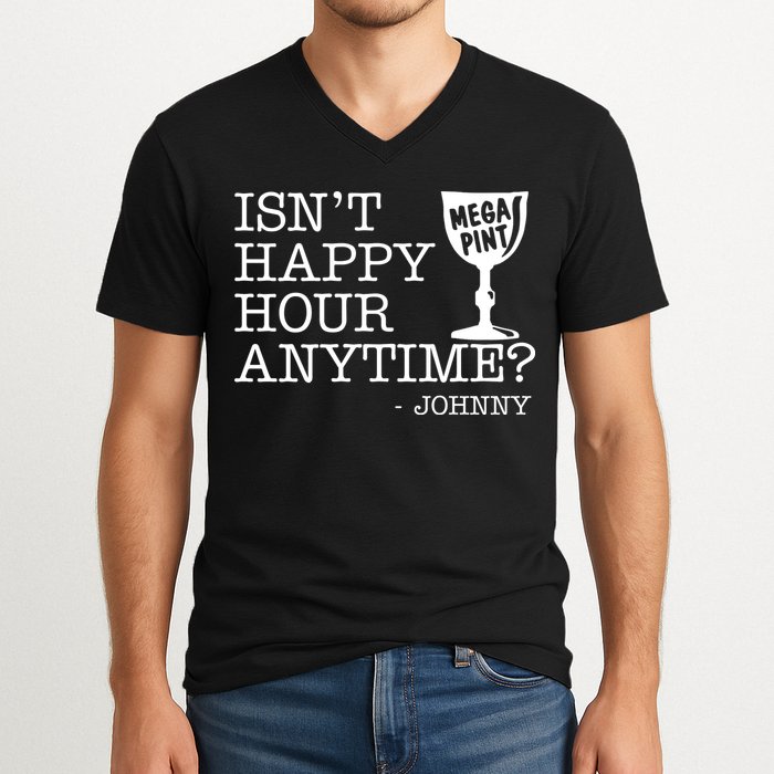 Isn't Happy Hour Anytime Mega Pint Johnny Depp V-Neck T-Shirt