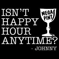 Isn't Happy Hour Anytime Mega Pint Johnny Depp Backpack