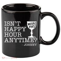 Isn't Happy Hour Anytime Mega Pint Johnny Depp 11oz C Handle Ceramic Mug