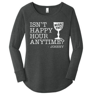 Isn't Happy Hour Anytime Mega Pint Johnny Depp Women's Perfect Tri Tunic Long Sleeve Shirt