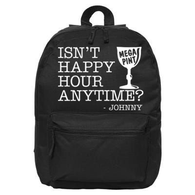 Isn't Happy Hour Anytime Mega Pint Johnny Depp 16 in Basic Backpack