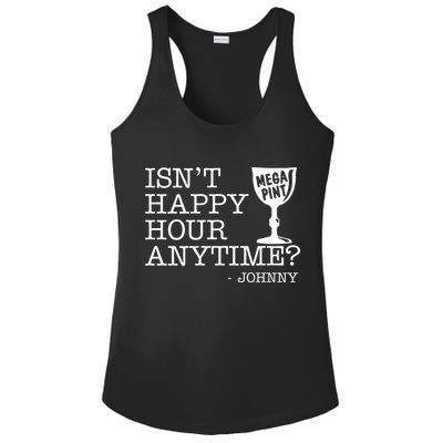Isn't Happy Hour Anytime Mega Pint Johnny Depp Ladies PosiCharge Competitor Racerback Tank