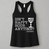 Isn't Happy Hour Anytime Mega Pint Johnny Depp Womens Tank Top