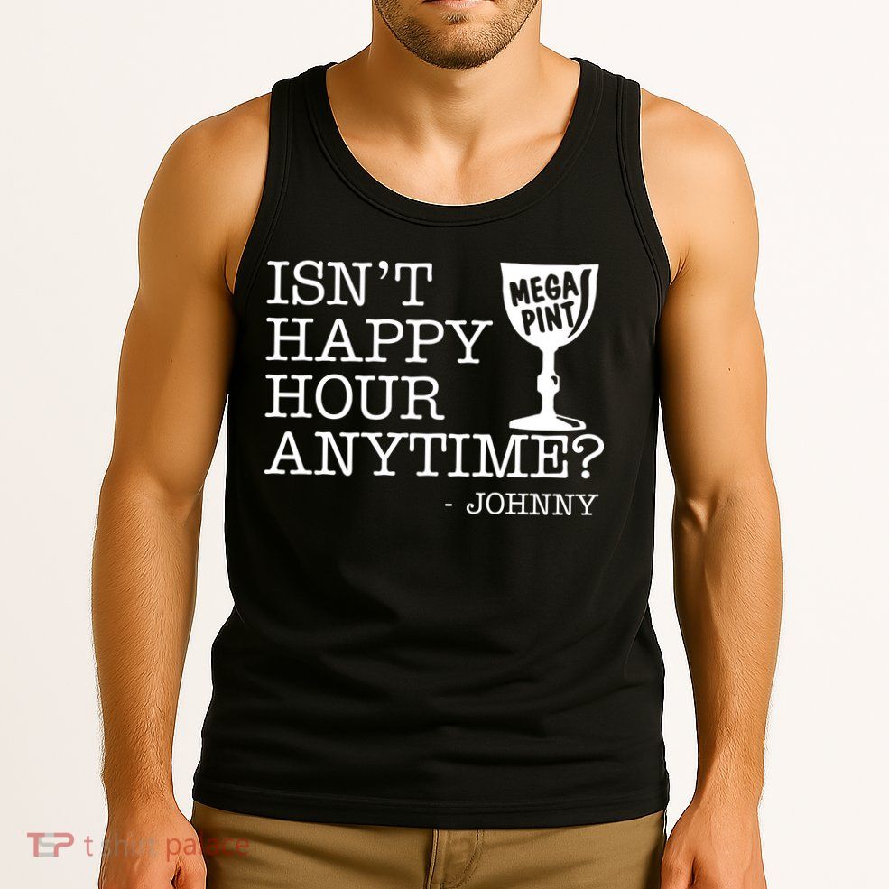 Isn't Happy Hour Anytime Mega Pint Johnny Depp Tank Top