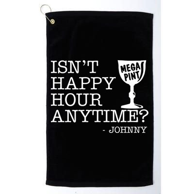 Isn't Happy Hour Anytime Mega Pint Johnny Depp Golf Towel