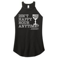 Isn't Happy Hour Anytime Mega Pint Johnny Depp Women's Perfect Tri Rocker Tank