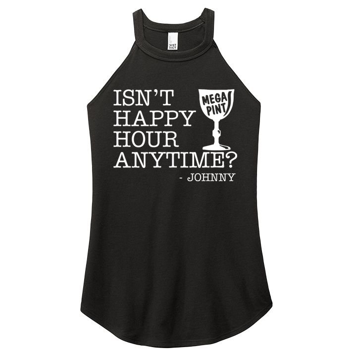 Isn't Happy Hour Anytime Mega Pint Johnny Depp Women's Perfect Tri Rocker Tank
