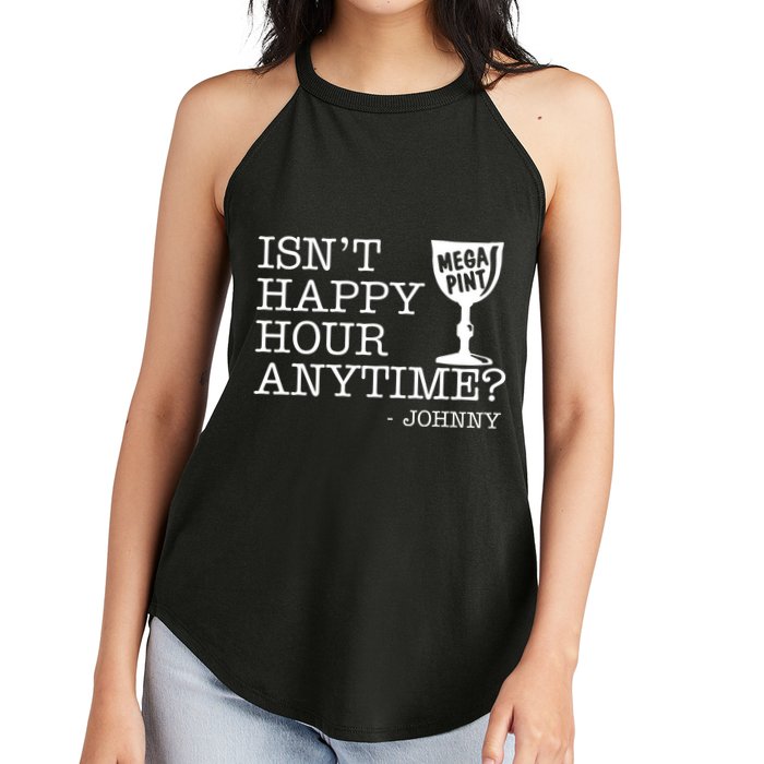 Isn't Happy Hour Anytime Mega Pint Johnny Depp Women's Perfect Tri Rocker Tank