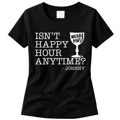 Isn't Happy Hour Anytime Mega Pint Johnny Depp Womens T-Shirt