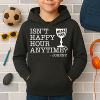 Isn't Happy Hour Anytime Mega Pint Johnny Depp Kids Hoodie