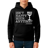 Isn't Happy Hour Anytime Mega Pint Johnny Depp Kids Hoodie