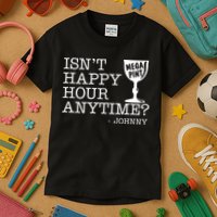 Isn't Happy Hour Anytime Mega Pint Johnny Depp Kids T-Shirt