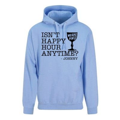 Isn't Happy Hour Anytime Mega Pint Johnny Depp Unisex Surf Hoodie