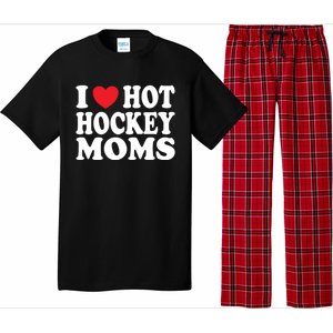 I Heart Hot Hockey Moms Funny I Love Moms Funny Gift Pajama Set