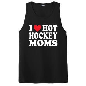 I Heart Hot Hockey Moms Funny I Love Moms Funny Gift PosiCharge Competitor Tank