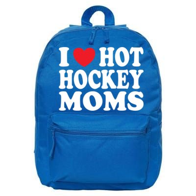 I Heart Hot Hockey Moms Funny I Love Moms Funny Gift 16 in Basic Backpack